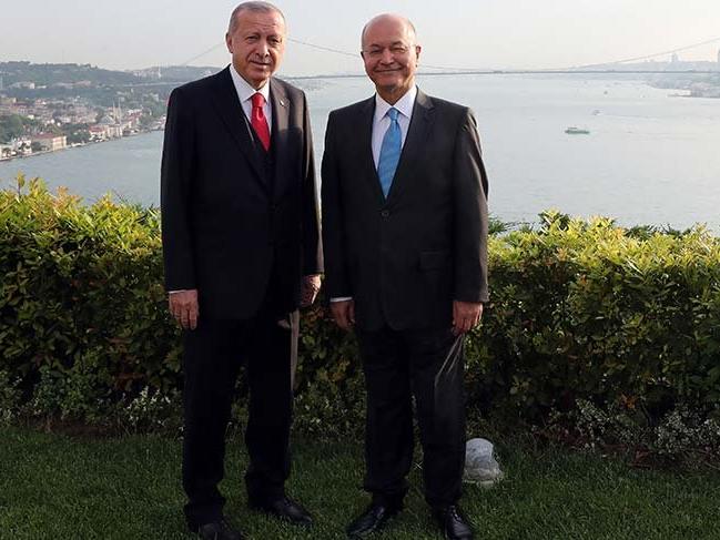Cumhurbaşkanı Erdoğan ile Irak Cumhurbaşkanı Salih bir araya geldi