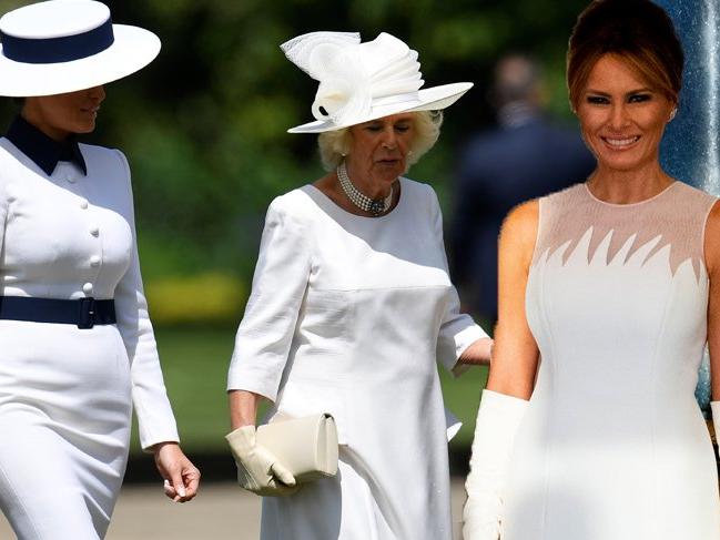 Melania Trump İngiltere ziyaretindeki stiliyle dikkat çekiyor