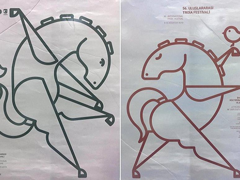 Uluslararası festivalin afişi tartışmalara sebep oldu: Cilveli Truva Atı...
