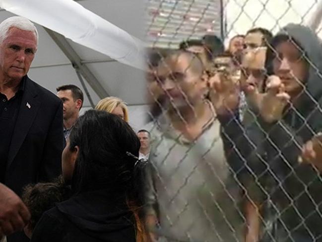 Pence'in göçmen merkezi ziyaretinde kaydedilen görüntüler gündem oldu