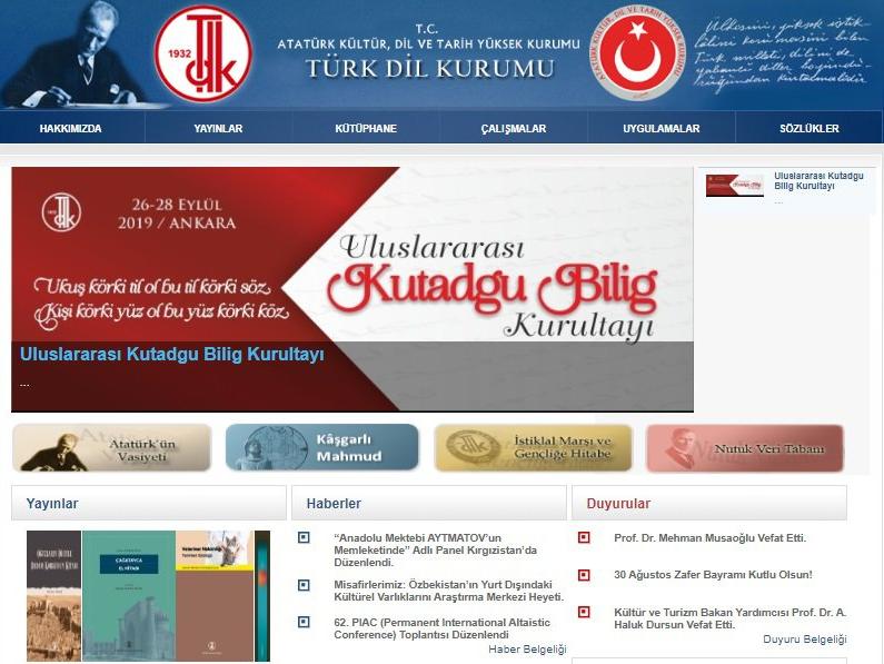 Atatürk'ün nutku ve vasiyeti yeniden TDK sitesinde