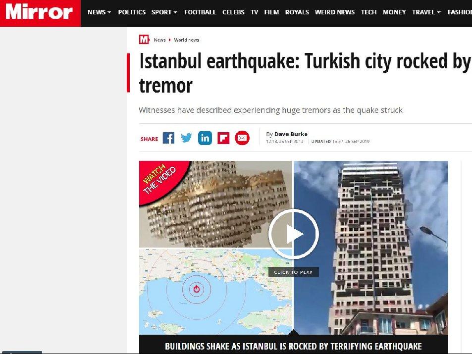 Dünya İstanbul'daki depremi konuşuyor