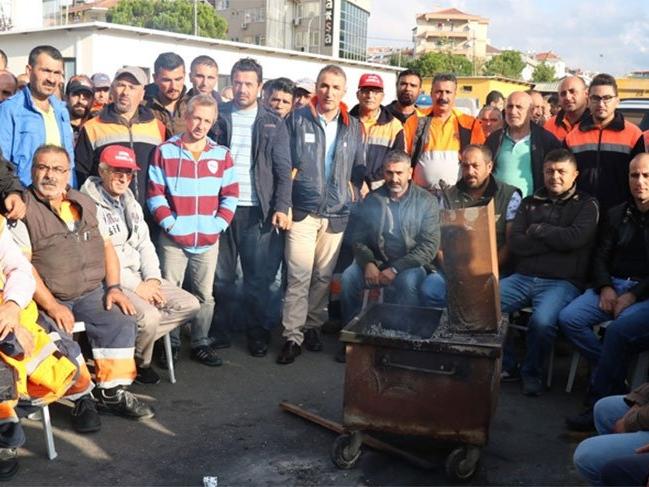 Maltepe Belediyesi'nde işçilerin eylemi sürüyor