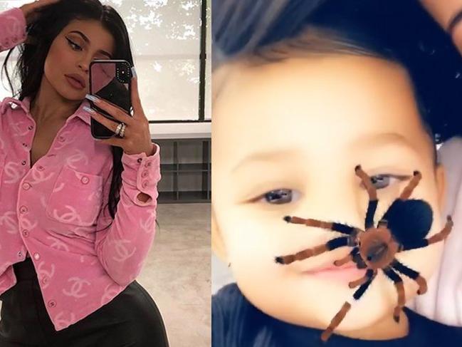 Kylie Jenner da çocuğunun yüzünde örümcek gezdirdi