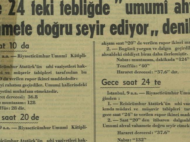 Atatürk'ün vefat haberi 81 yıl önce böyle verildi