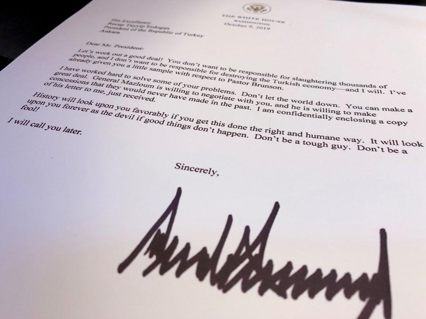 Trump'ın Cumhurbaşkanı Erdoğan'a yazdığı ikinci mektup ortaya çıktı