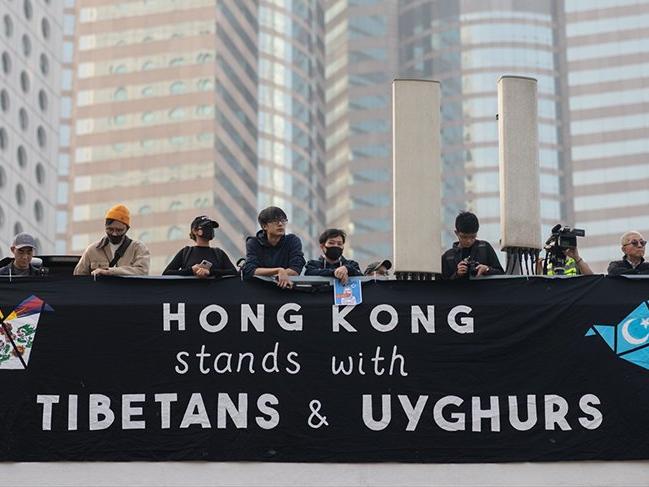Hong Kong'da protestocular Uygurlara destek için toplandı