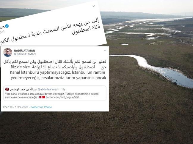 Kanal İstanbul için Arapça tweet atışması