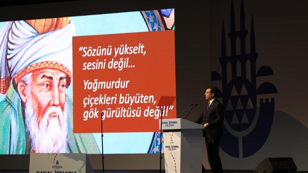 Programın açılış konuşmasını yapan İmamoğlu'ndan Erdoğan'a 'Mevlanalı' çağrı