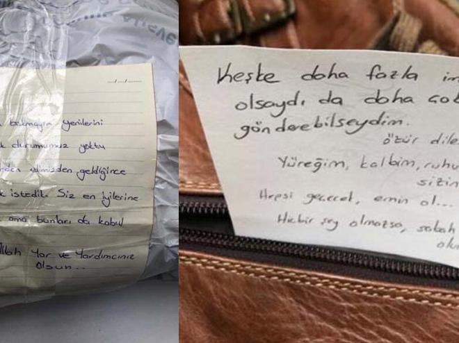 Elazığ'a giden yardım paketinde duygulandıran not!