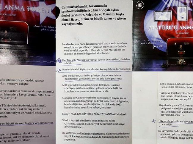 Erdoğan'ın tepki çeken 10 Kasım konuşmasını kitap yapıp liselerde dağıttılar