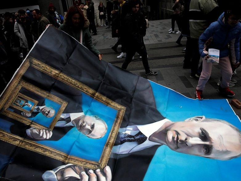 Görenler inanamadı: İstiklal Caddesi'nde Putin gerilimi