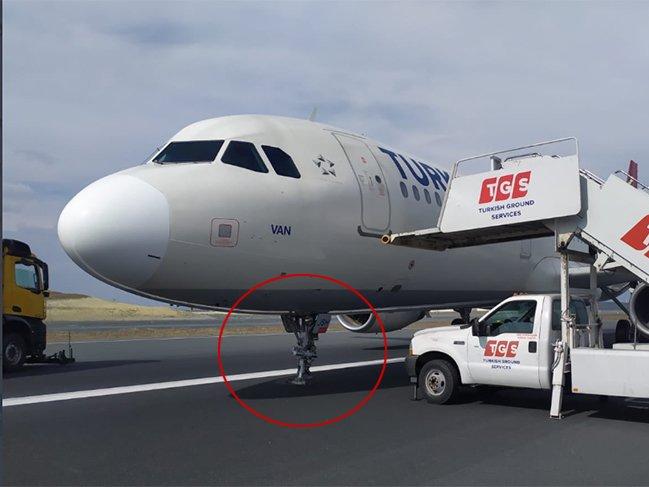 İstanbul Havalimanı'na inen THY uçağının iniş takımı kırıldı