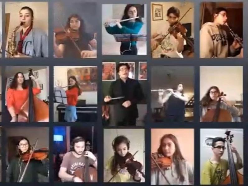 Gençlik Senfoni Orkestrası sağlık çalışanları için evlerinden çaldı