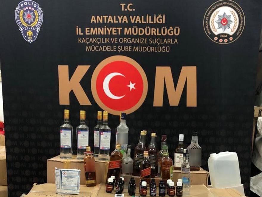 Antalya’da bayram öncesi sahte içki operasyonu