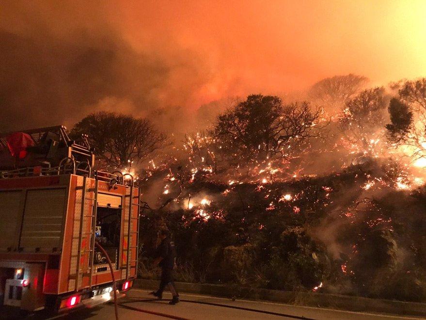 Antalya'nın Kaş ilçesinde orman yangını