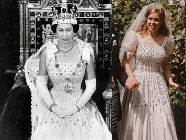 Prenses Beatrice, düğününde büyükannesi Kraliçe Elizabeth'in elbisesini giydi
