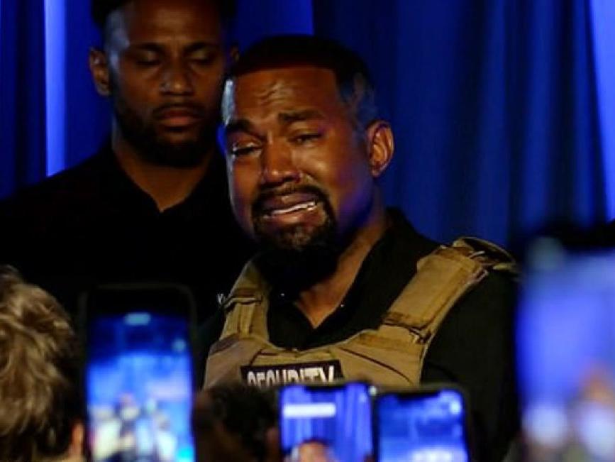 Başkanlığa oynayan Kanye West ilk mitinginde gözyaşlarına boğuldu: Neredeyse kızımı öldürüyordum