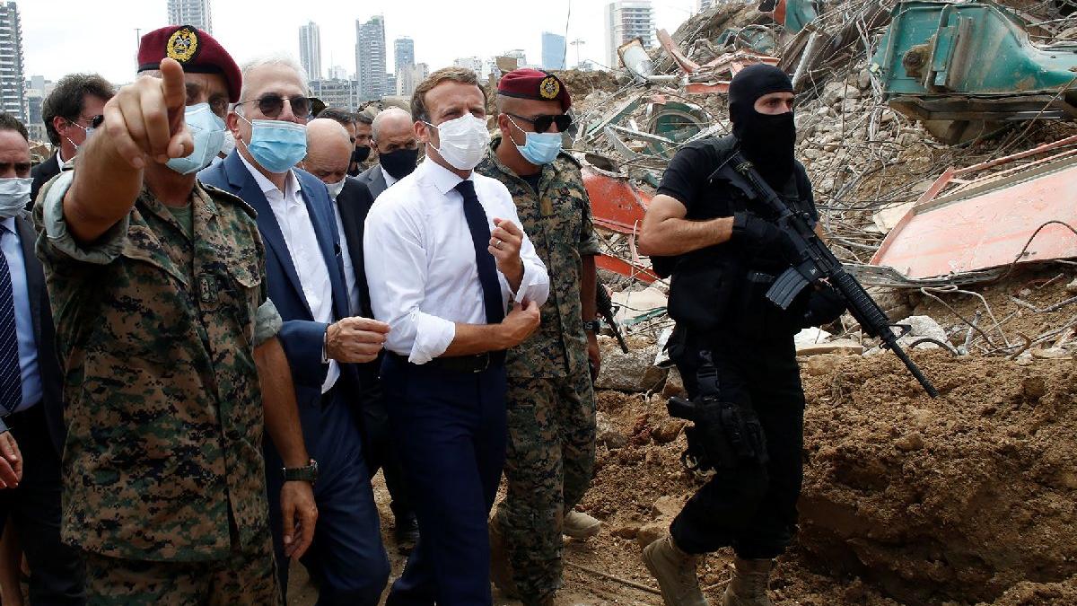 Macron Lübnan'da da rahat durmadı: Biz yapmazsak Türkler yapacak