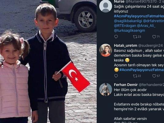 Fatma hemşirenin acısını Türkiye paylaştı