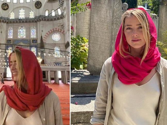 Camiye sütyensiz giren Amber Heard, sosyal medyada linç kurbanı oldu