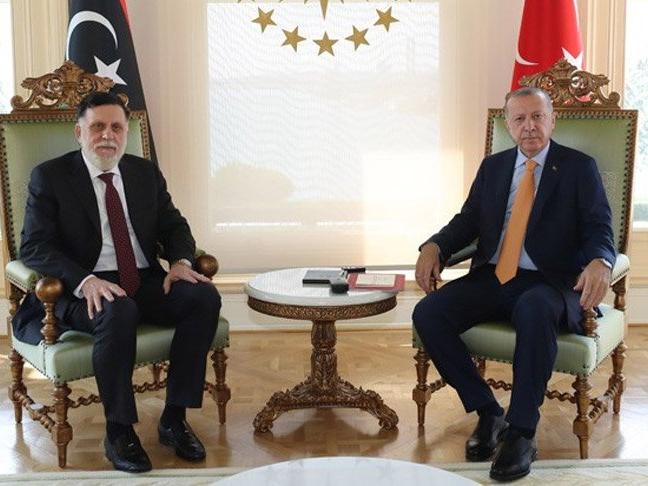 Erdoğan, Libya Başbakanı Fayiz es-Serrac ile görüştü
