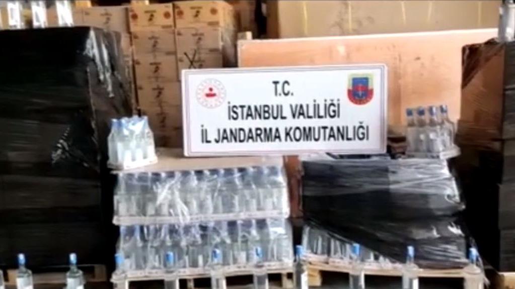 İstanbul'da 2 buçuk ton sahte içki ele geçirildi