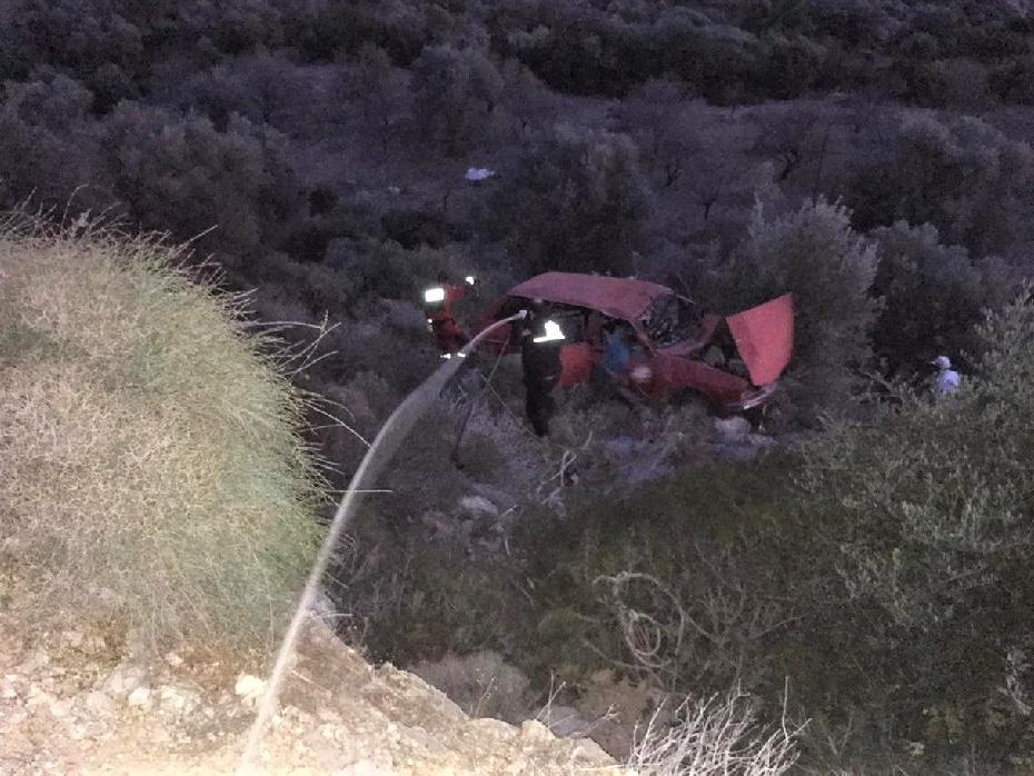 15 metre uçuruma yuvarlandı, sağ kurtuldu