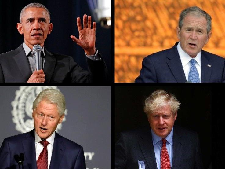 Canlı yayında aşı yarışı: Boris, Obama, Bush ve Clinton sıraya girdi