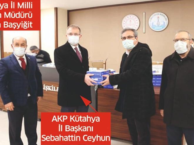 Devletin tabletini AKP İl Başkanı dağıttı