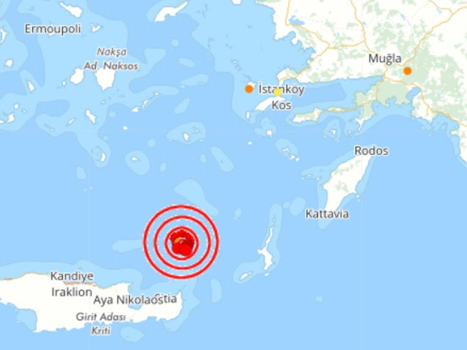 Bodrum-Datça açıklarında 4.1 büyüklüğünde deprem meydana geldi