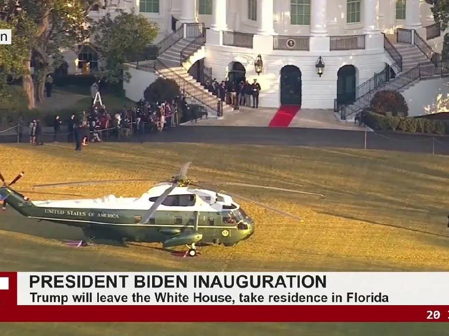 Ve bir dönemin sonu geldi... Trump Beyaz Saray'dan son kez çıktı