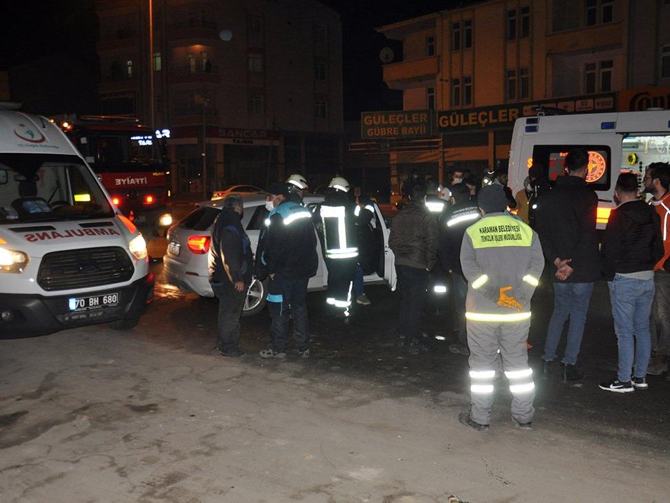 Karaman'da 2 otomobil çarpıştı: 5 yaralı