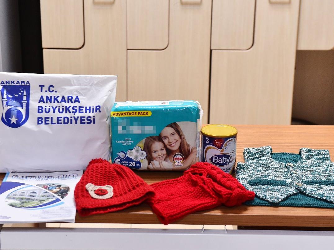 Ankara Büyükşehir Belediyesi’nden bebek bezi ve mama desteği