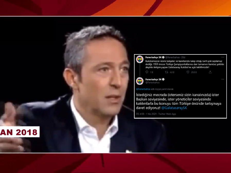 Fenerbahçe tartışmaya davet etti, Galatasaray Ali Koç videosu paylaştı!