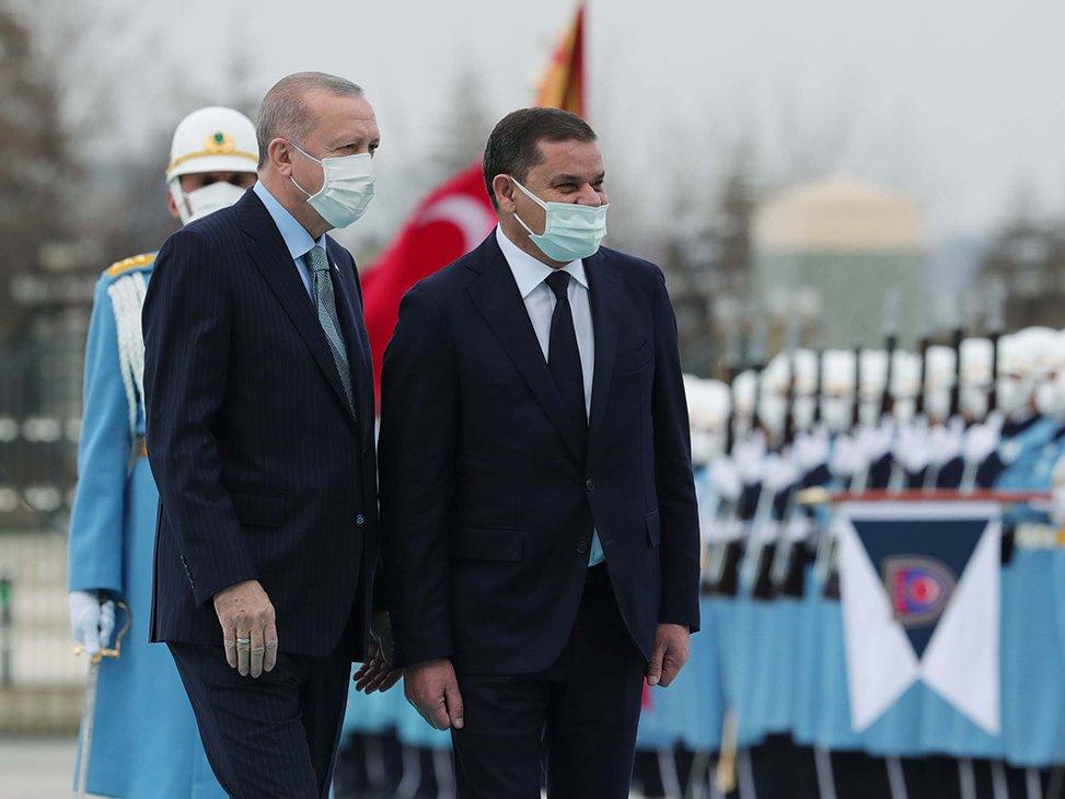 Cumhurbaşkanı Erdoğan, Libya Başbakanı Dibeybe ile bir araya geldi