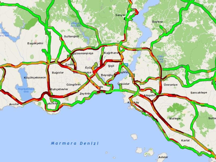 İstanbul'da 'tam kapanma' trafiği