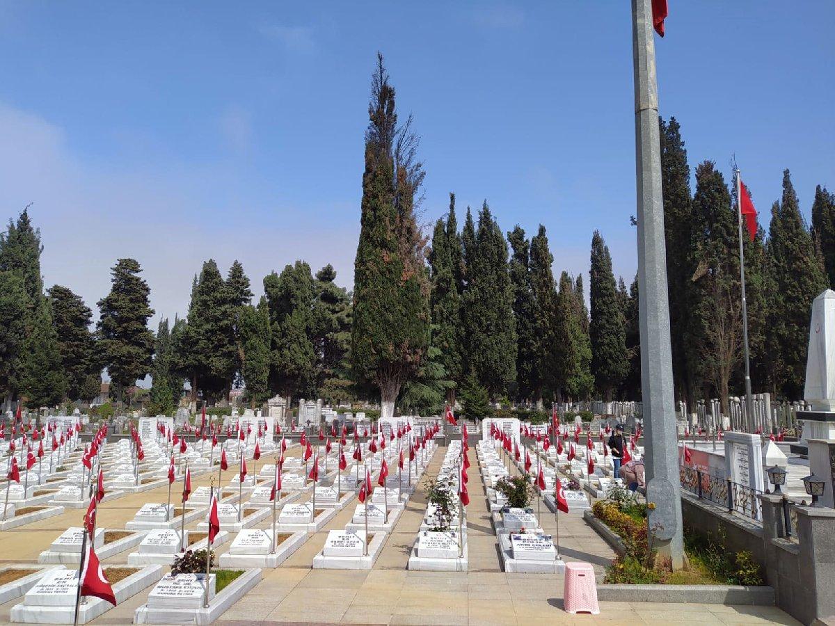 AKP'li belediye, mermerleri lekelediği için mezarlıktaki selvileri kesti