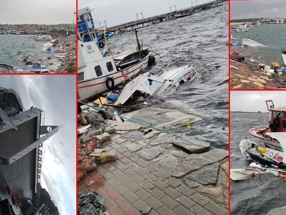 İzmir ve Balıkesir'de 109 tekne battı