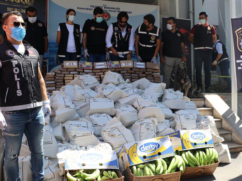 Mersin'de ele geçirilen kokainin miktarı 1 ton 300 kiloya çıktı