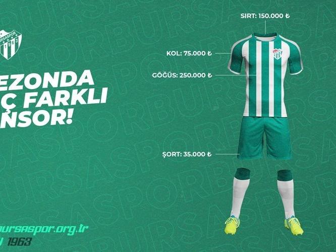 Bursaspor, her maç için farklı forma reklamları alacak
