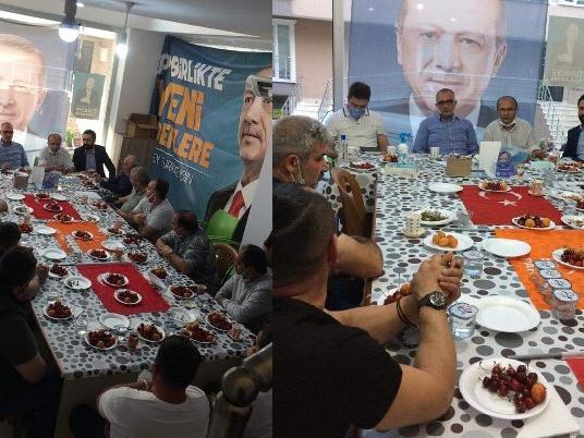 AKP'liler Türk Bayrağı'nı sofra bezi yaptı