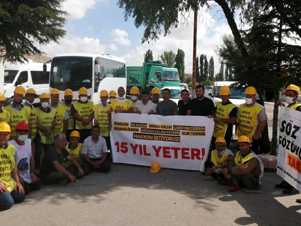 Ankara'nın girişinde direnen maden işçileri: Yaşananların sorumlusu sizlersiniz