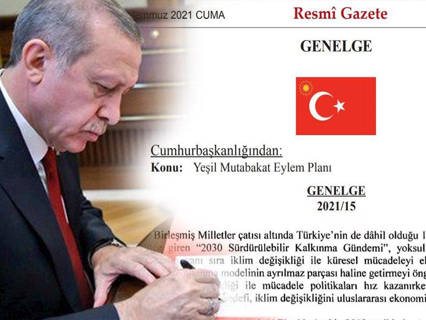 Erdoğan imzasıyla, Yeşil Mutabakat Çalışma Grubu oluşturuldu