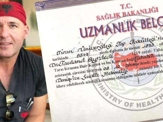 Tıp diplomasında Arnavutluk ismi olan doktor açığa alındı