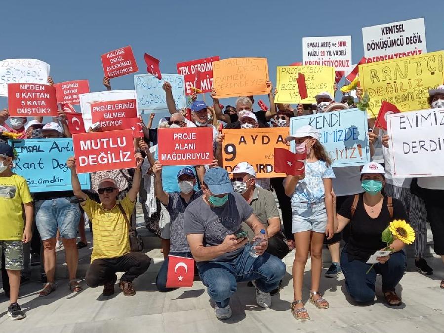 İzmir'de kentsel dönüşüm protestosu