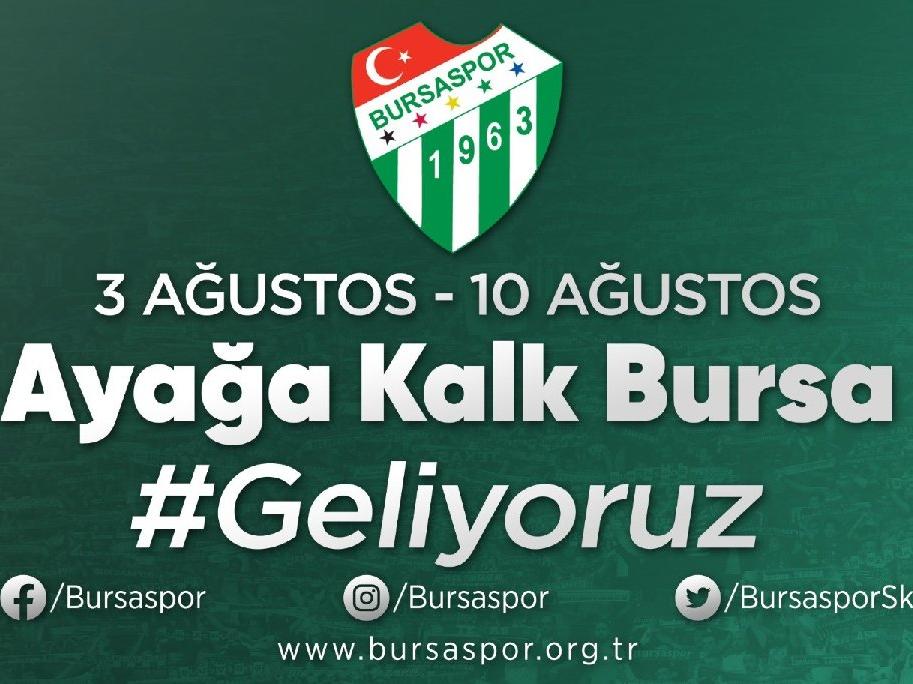 Bursaspor’dan destek kampanyası duyurusu