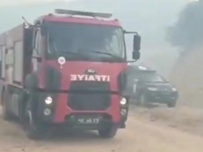Yangın bölgesine Tunceli Belediyesi itfaiye araçlarının girmesine izin verilmiyor