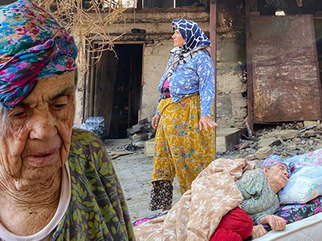 Türkiye'nin konuştuğu fotoğraftaki kadının kızı: Annem alzheimer hastası, evinin yandığından haberi yok