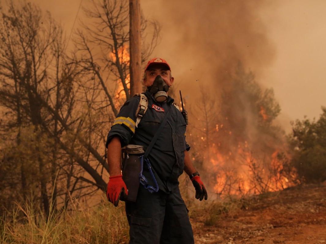 Yunanistan'ın Eğriboz Adası'nda yangınlar kontrolden çıktı
